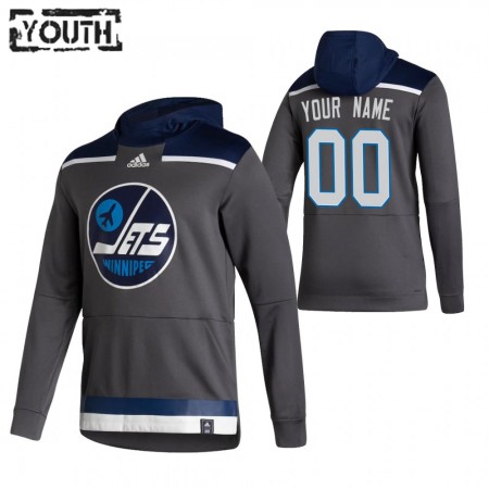 Kinder Eishockey Winnipeg Jets Custom 2020-21 Reverse Retro Pullover Hooded Sweatshirt